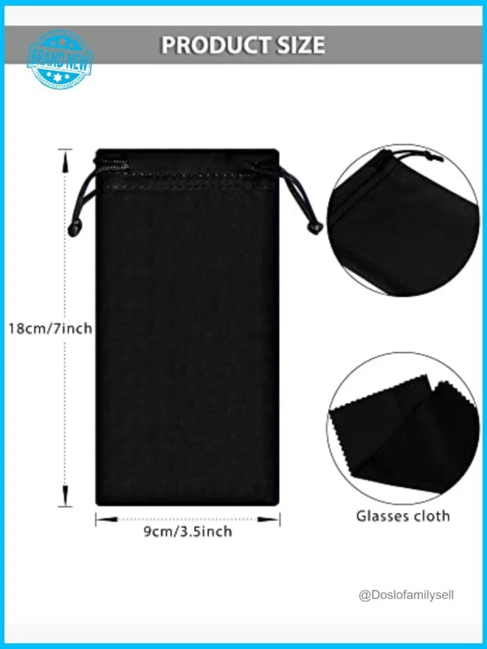 Microfiber Eyeglass Cases Classic Soft Pouch Set Versatile Storage Accessories